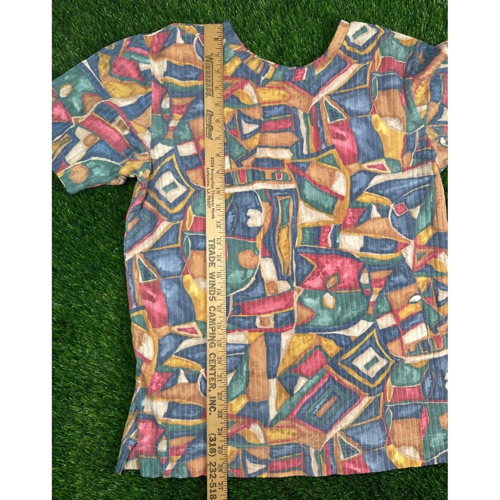 Vintage Geometric 90s Patterned Shirt and Shorts Set‎ Made in USA - Picture 7 of 10